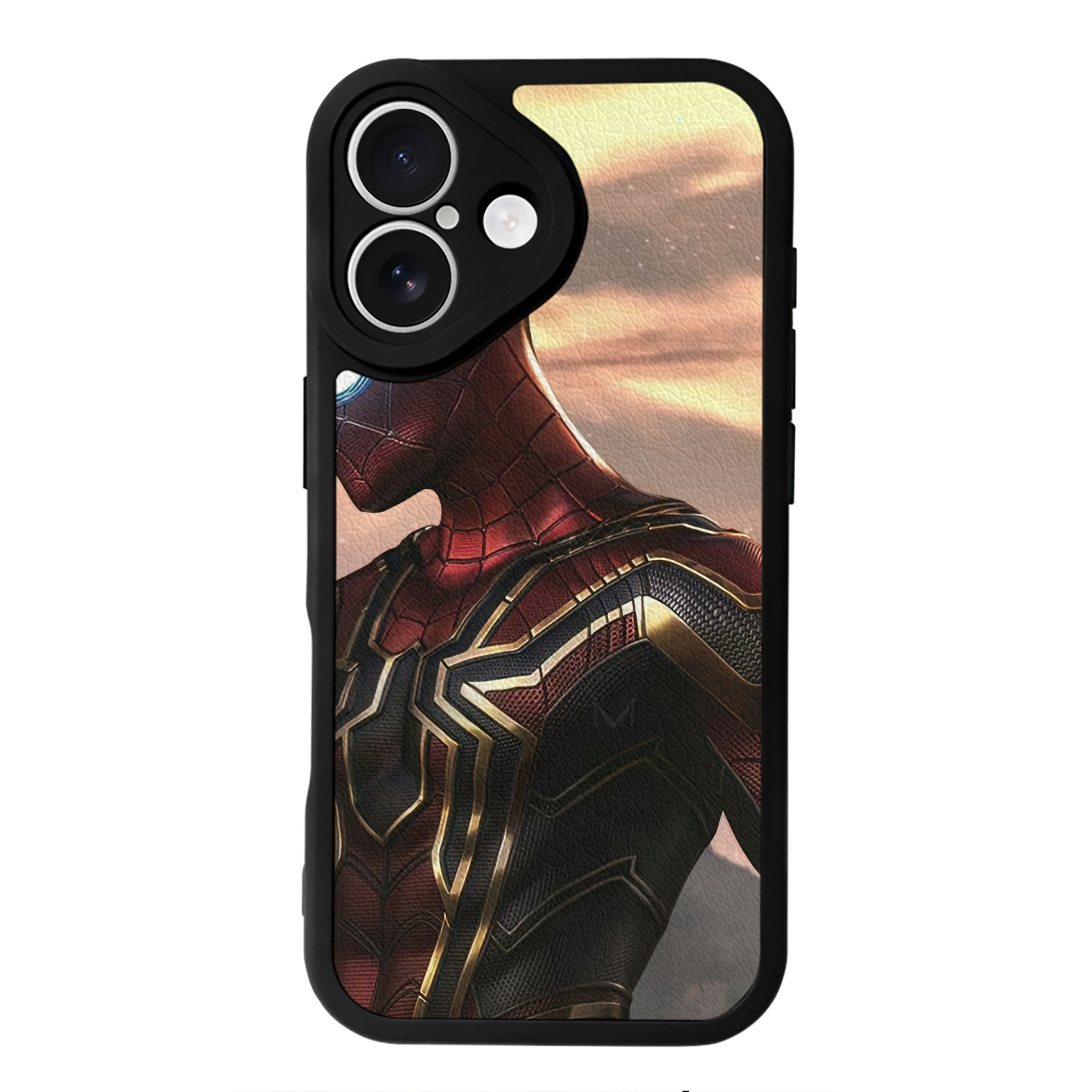 （画像用） Spider Man スパイダーマン 【iPhone 16シリーズ対応】シリコンスマホケース（レザー調） 材質：シリコン